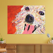 Kunst van Debbie Davidsohn - Dog Art - Gewikkeld C Canvas Afdruk (Insitu (Woonkamer))