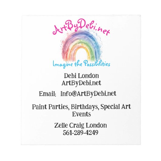 Kunst van Debi, papier Notitieblok (Voorkant)