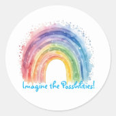 Kunst van Debi, Rainbow Sticker (Voorkant)