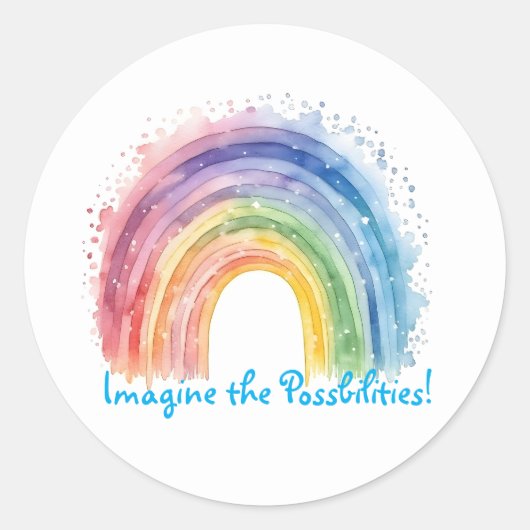 Kunst van Debi, Rainbow Sticker (Voorkant)