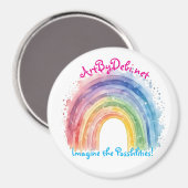 Kunst van Debi, regenboogmagneet Magneet (Voorkant / Achterkant)
