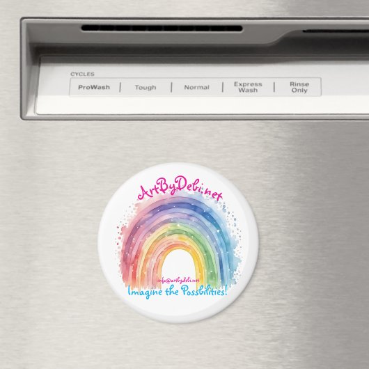 Kunst van Debi, regenboogmagneet Magneet (Insitu (Vaatwasser))