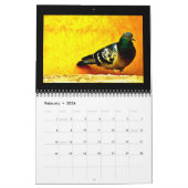 Kunst van duiven kalender (Feb 2026)