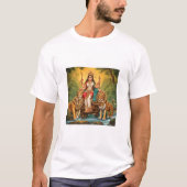 Kunst van durga mata met leeuwen T-shirts (Voorkant)