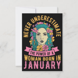Kunst van echtgenote Macht van vrouwen geboren in Bedankkaart
