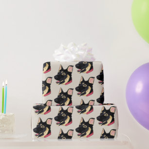 Kunst van een Duitse Herderspup GSD Cadeau voor ho Cadeaupapier