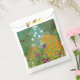 Kunst van een Oude Gustav Klimt Cottage Tuin Bloem Bedankzakje