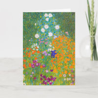 Kunst van een Oude Gustav Klimt Cottage Tuin Bloem