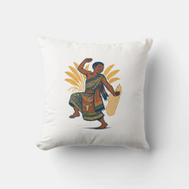 Kunst van een vintage Madagaskardanse Culturele Da Kussen