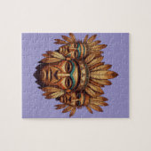 Kunst van erfgoed-stam-maskers - Symbolische geved Legpuzzel (Horizontaal)