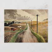 Kunst van Eric Ravilious, Wiltshire Landschap Briefkaart (Voorkant)