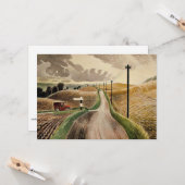 Kunst van Eric Ravilious, Wiltshire Landschap Kaart (Voorkant / Achterkant in situ)