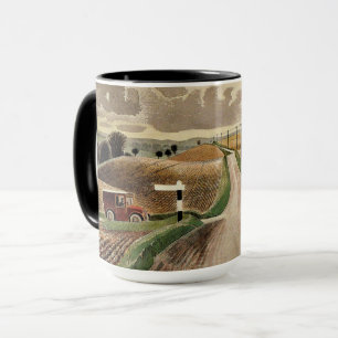 Kunst van Eric Ravilious, Wiltshire Landschap Mok