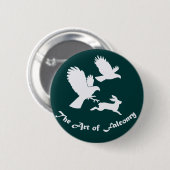 Kunst van Falconry - Harris Hawks Ronde Button 5,7 Cm (Voorkant /achterkant)