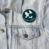 Kunst van Falconry - Harris Hawks Ronde Button 5,7 Cm (In situ)