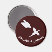 Kunst van Falconry- Peregrine Falcon Magneet (Voorkant / Achterkant)