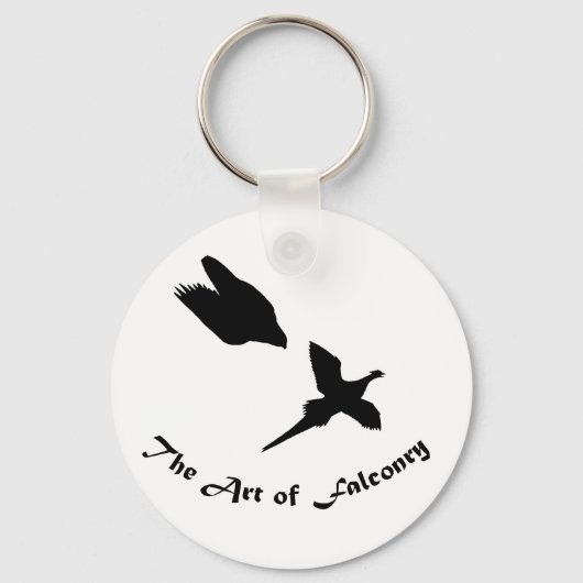 Kunst van Falconry- Peregrine Falcon Sleutelhanger (Voorkant)