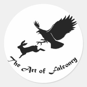 Kunst van Falconry - Red Tail Hawk Ronde Sticker