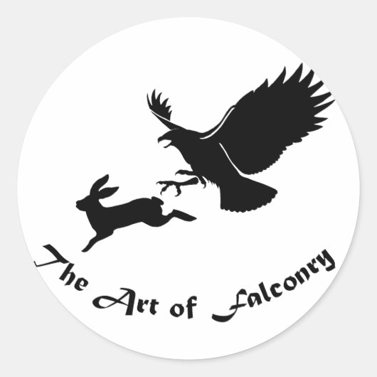 Kunst van Falconry - Red Tail Hawk Ronde Sticker (Voorkant)