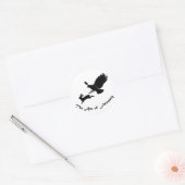 Kunst van Falconry - Red Tail Hawk Ronde Sticker (Envelop)