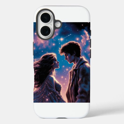 Kunst van Galaxy Liefdeskoppel Romantische Valenti Case-Mate iPhone Case (Achterkant)