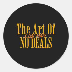 Kunst van geen deals Oplichters grap Nep Trump Sar Ronde Sticker