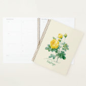 Kunst van gele roos uit het verleden planner (Display)