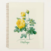 Kunst van gele roos uit het verleden planner (Voorkant)