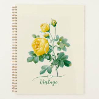 Kunst van gele roos uit het verleden  planner