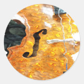 Kunst van Geluid: Cello Ronde Sticker (Voorkant)