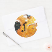 Kunst van Geluid: Cello Ronde Sticker (Envelop)