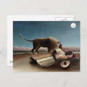Kunst van Henri Rousseau: Slapende zigeuner Briefkaart (Voorkant / Achterkant)