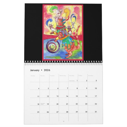 Kunst van het geïllustreerde Rat 2012 Kalender (Jan 2026)