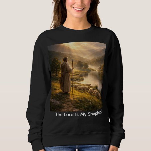 Kunst van het Goede Herder Zonsondergang Landschap Trui (Voorkant)