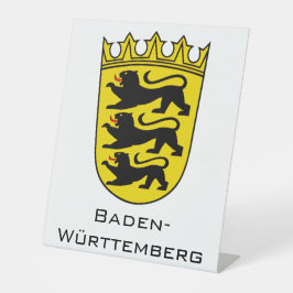 Kunst van het grote wapen van de deelstaat Baden-W Reclamebord Met Voetstuk