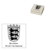 Kunst van het grote wapen van de deelstaat Baden-W Rubberstempel (Gestempeld)