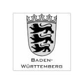 Kunst van het grote wapen van de deelstaat Baden-W Rubberstempel (Afrduk)