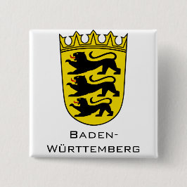 Kunst van het grote wapen van de deelstaat Baden-W Vierkante Button 5,1 Cm