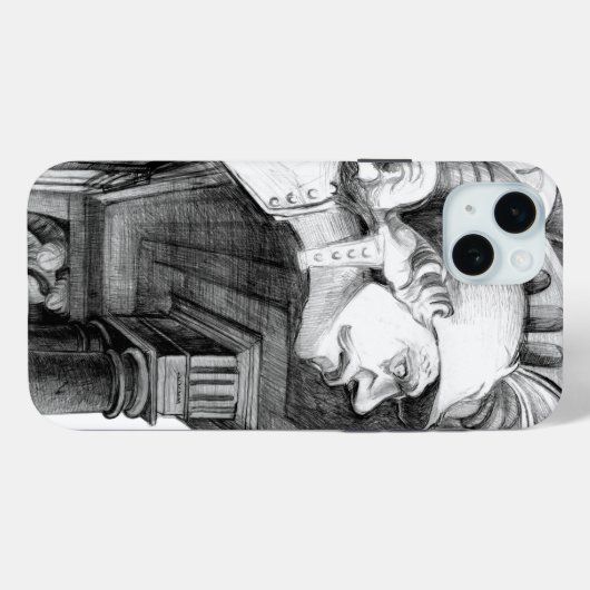 Kunst van het kasteel van het potlood Case-Mate iPhone case (Achterkant (horizontaal))