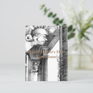 Kunst van het kasteel van het potlood feestdagenkaart