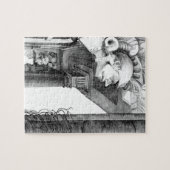 Kunst van het kasteel van het potlood legpuzzel (Horizontaal)