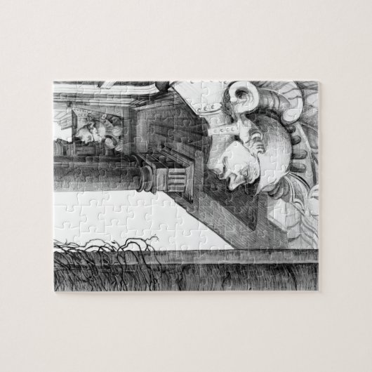 Kunst van het kasteel van het potlood legpuzzel (Horizontaal)