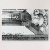 Kunst van het kasteel van het potlood legpuzzel (Horizontaal)