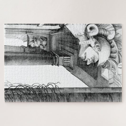 Kunst van het kasteel van het potlood legpuzzel (Horizontaal)