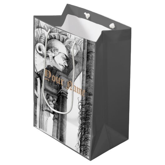 Kunst van het kasteel van het potlood medium cadeauzakje (Voorkant Gekanteld)