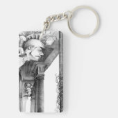 Kunst van het kasteel van het potlood sleutelhanger (achterkant)