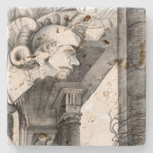 Kunst van het kasteel van het potlood stenen onderzetter (Voorkant)