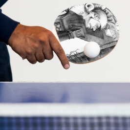 Kunst van het kasteel van het potlood tafeltennisbatje