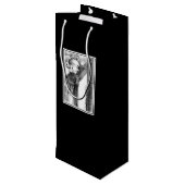 Kunst van het kasteel van het potlood wijn cadeautas (Achterkant Gekanteld)