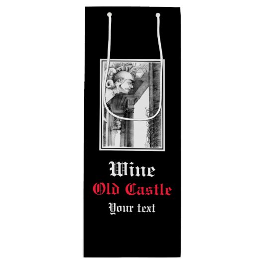 Kunst van het kasteel van het potlood wijn cadeautas (Voorkant)